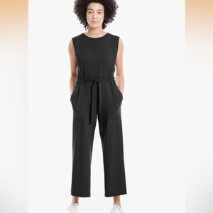 NWT Max Studio womens French Terry Waist Tie JumpsuitJumpsuit Sz Large